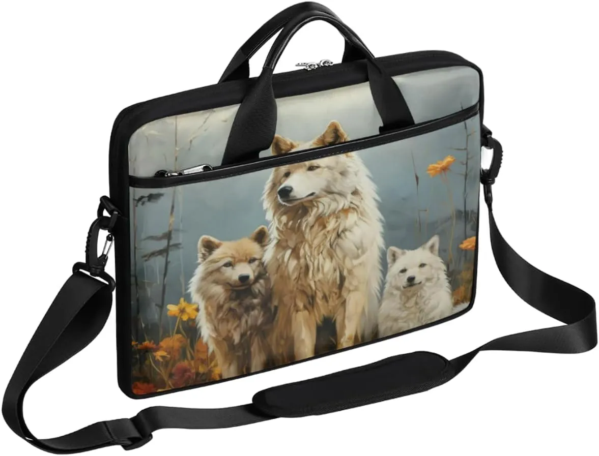White Town Laptop Bag for Men Women 13-15 Inch Case Bags Sleeve Shoulder with Anti Slip Removable The Pad Straps