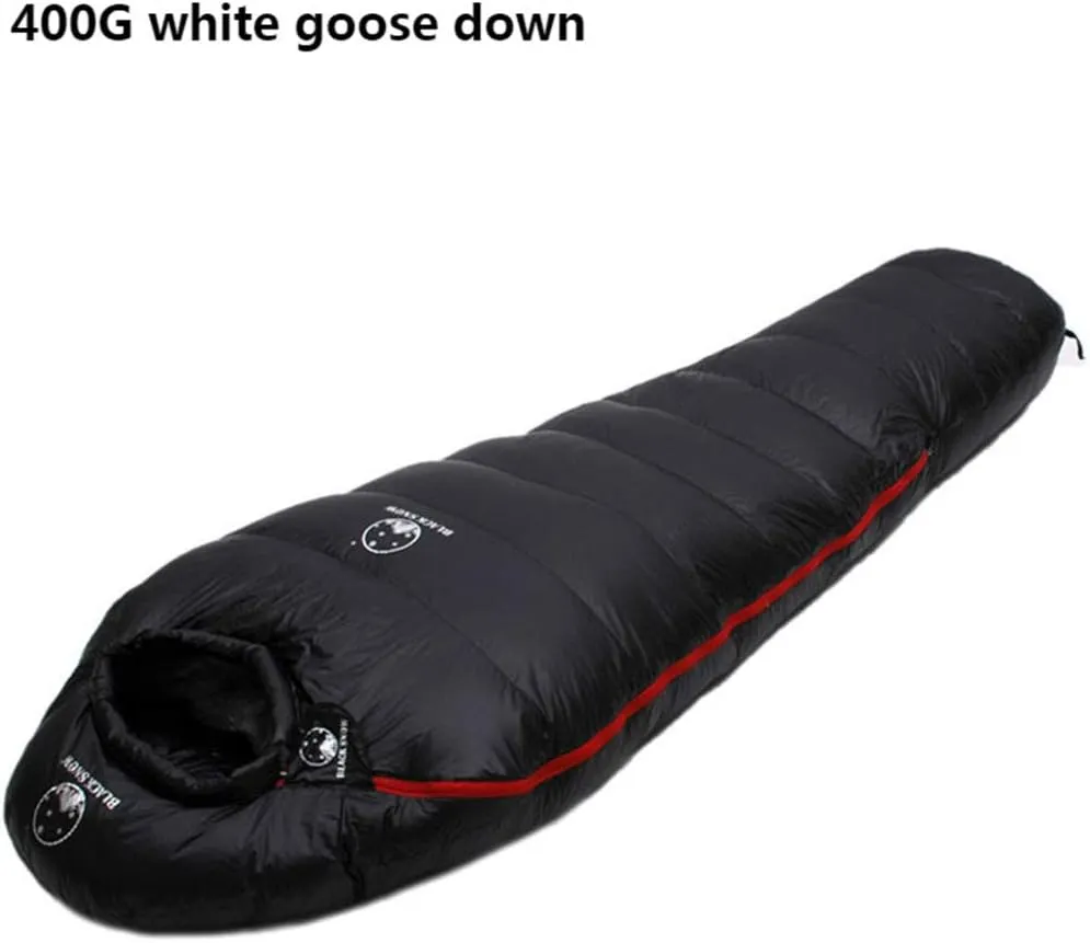 Winter Outdoor Camping Mummies Soft Goose Down Sleeping Bag Ultra Light Warm Stitching Double Sleeping Bag