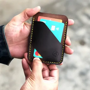Wolf - The Elysium A leather Cardholder - Brown Color