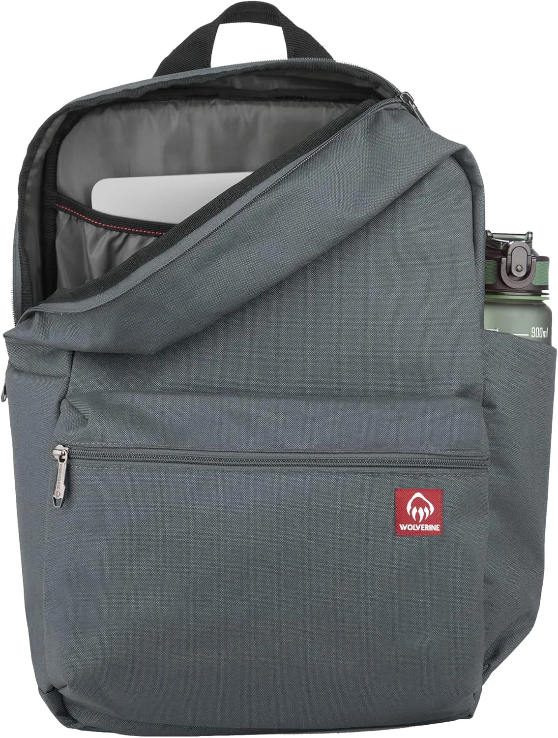 WOLVERINE Lightweight, Water Resistant Rugged Laptop Backpack for Travel or Work, Classic-Grey, 24L
