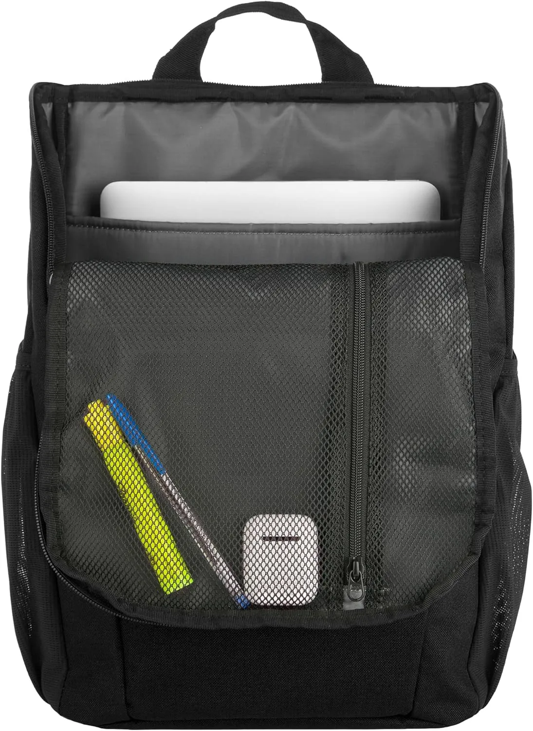 WOLVERINE Lightweight, Water Resistant Rugged Laptop Backpack for Travel or Work, Top Loader-Black, 25L