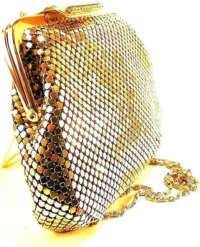 Womens clutch metal mesh evening purse bag for Cocktail Party Prom Wedding Banquet