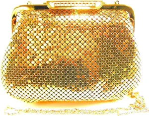 Womens clutch metal mesh evening purse bag for Cocktail Party Prom Wedding Banquet