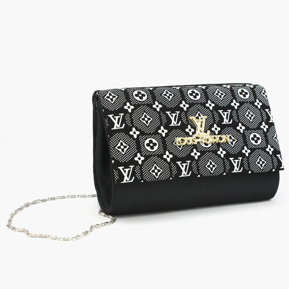 Women's Clutch - White & Black