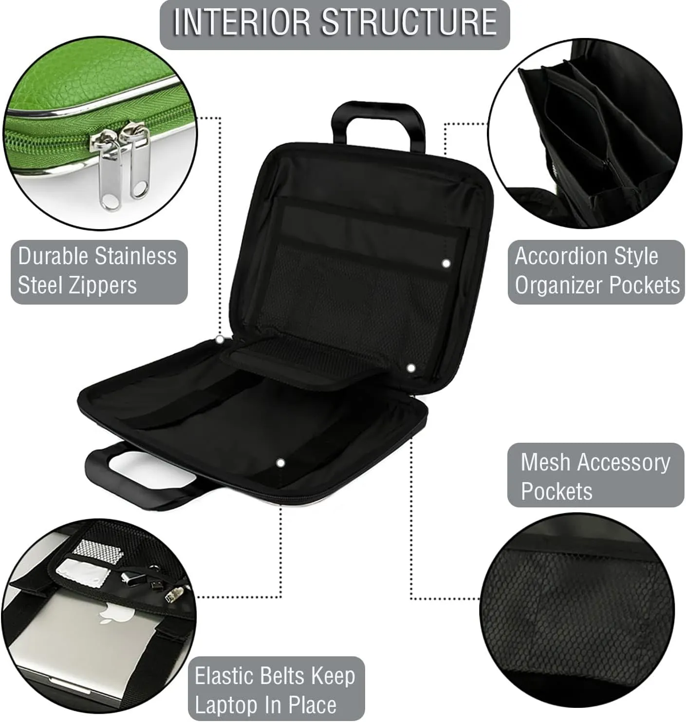 Womens Laptop Shoulder Bag Briefcase 14 Inch for MacBook Pro 14/Air 13/Pro 13, Surface Laptop 7, ThinkPad X1 Carbon, ZenBook 14