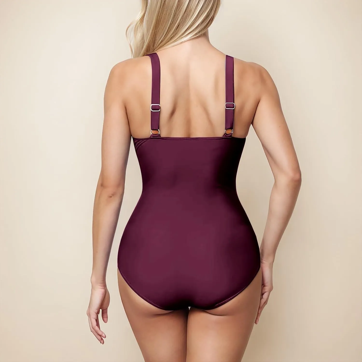 Women's One Piece Swimsuit 2025 Tummy Control Bathing Suits Criss Cross Full Coverage Swimsuits Beach Outfits