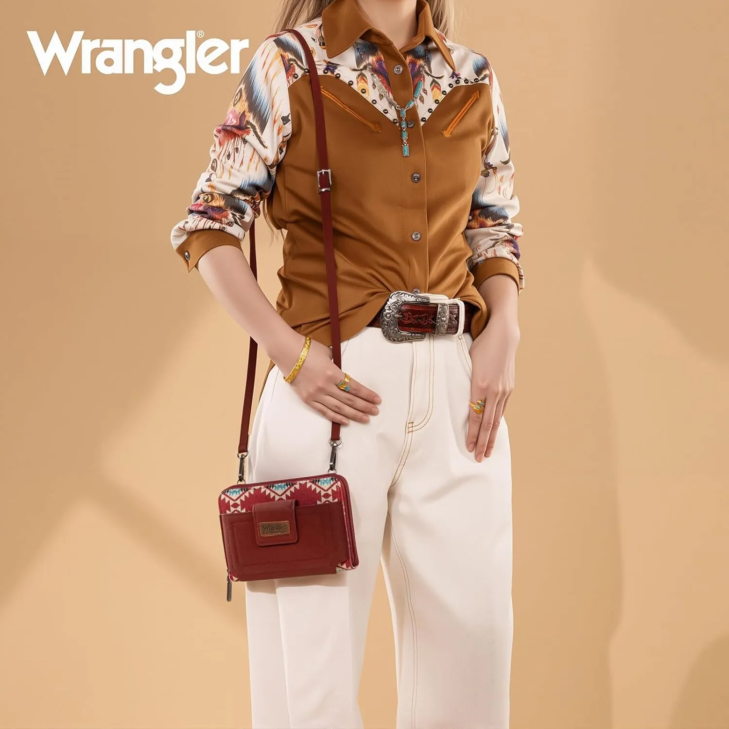 Wrangler Crossbody Wallet Purse Women's Cellphone Bag with RFID Card Slots