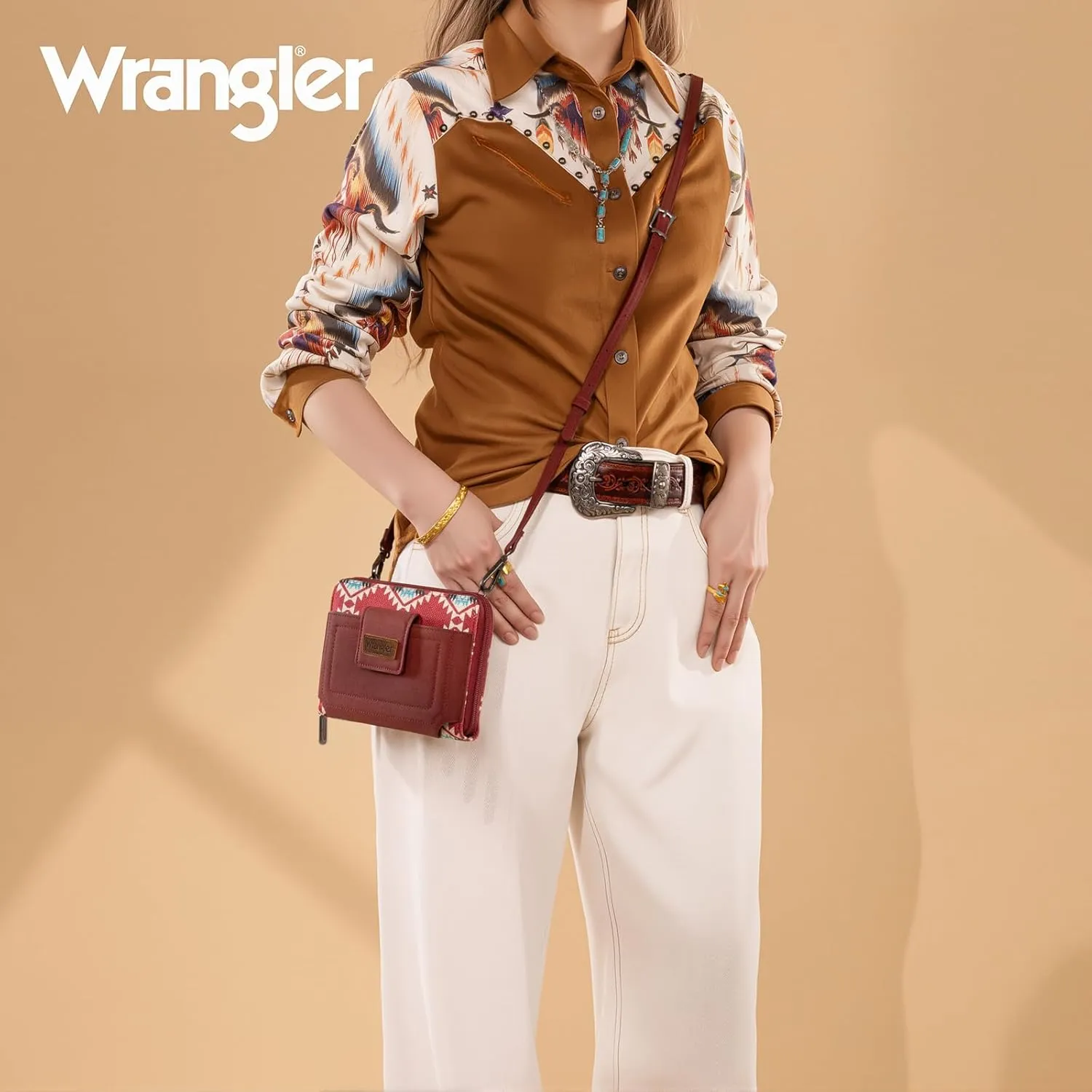 Wrangler Crossbody Wallet Purse Women's Cellphone Bag with RFID Card Slots