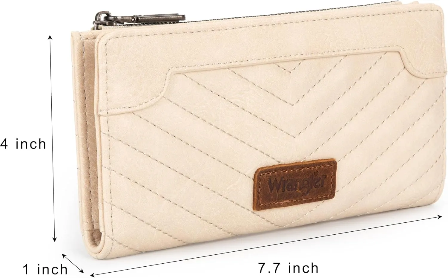 Wrangler Minimalist Wallet for Women Credit Card Wallet Ladies Travel Wallets Monederos de Mujer Card Cases & Money Organizers with Smooth Zippers Tan