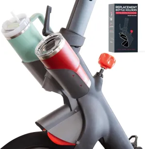 XL Replacement Bottle Holders for Original Peloton Bike with Mounting Bracket, Solid All-Black Metal Design, Direct Replacement Mount - Fits YETI   Nalgene   Hydro Flask   Stanley