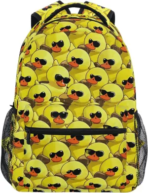 Yellow Duck Backpack 3rd 4th 5th Grade School Bookbag Travel Laptop Daypack Bag Purse for Boys Girls Teens