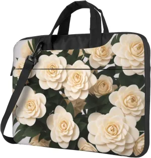 Yellow Flowers Printed Patterns Laptop Shoulder Bag Notebook Computer Case Briefcase With Shoulder Straps And Handle