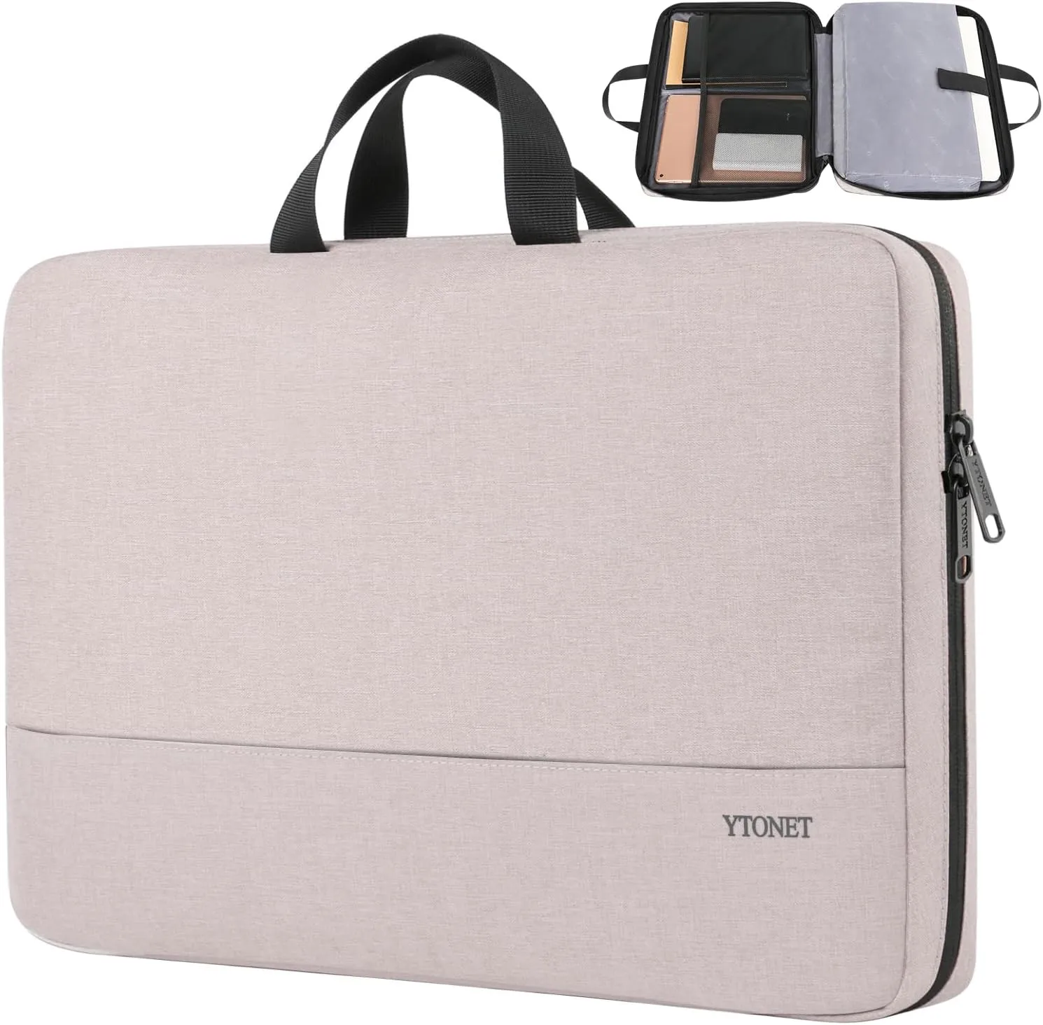 Ytonet Laptop Case 17.3 Inch, Water Resistant Laptop Cover TSA Business Computer Carrying Bag with Handle, Computer Bag for Women Compatible with Lenovo HP Dell Asus Notebooks, Baby Pink