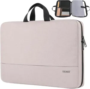 Ytonet Laptop Case 17.3 Inch, Water Resistant Laptop Cover TSA Business Computer Carrying Bag with Handle, Computer Bag for Women Compatible with Lenovo HP Dell Asus Notebooks, Baby Pink