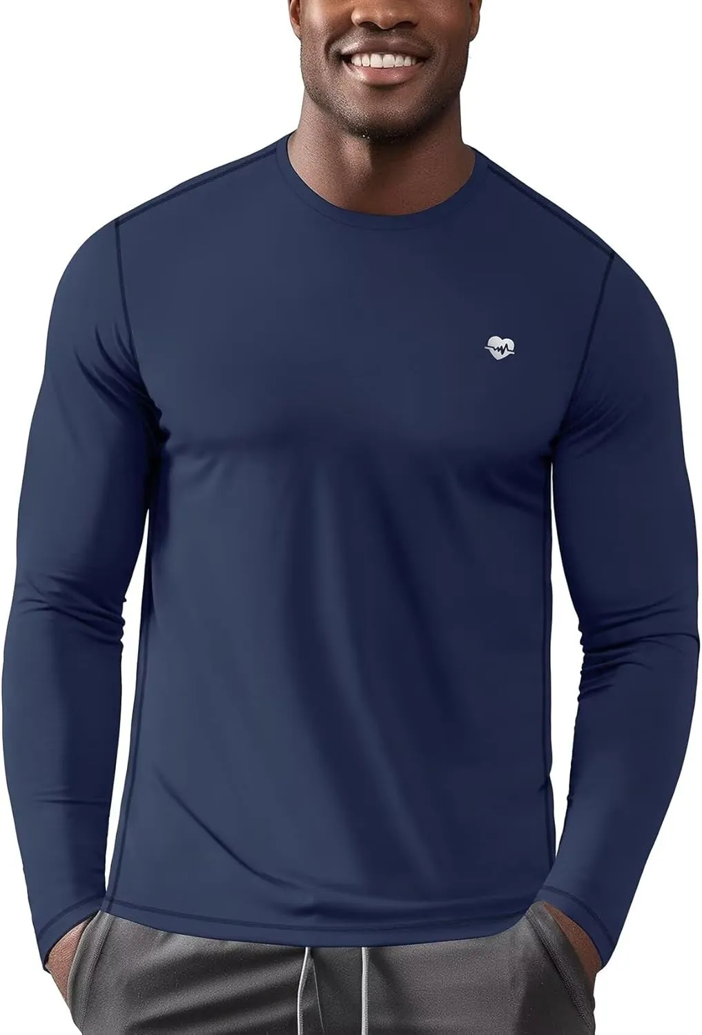 Zengjo Mens Baselayer Shirt Long Sleeve Athletic Running T Shirts Lightweight Undershirt