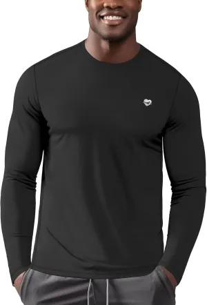 Zengjo Mens Baselayer Shirt Long Sleeve Athletic Running T Shirts Lightweight Undershirt
