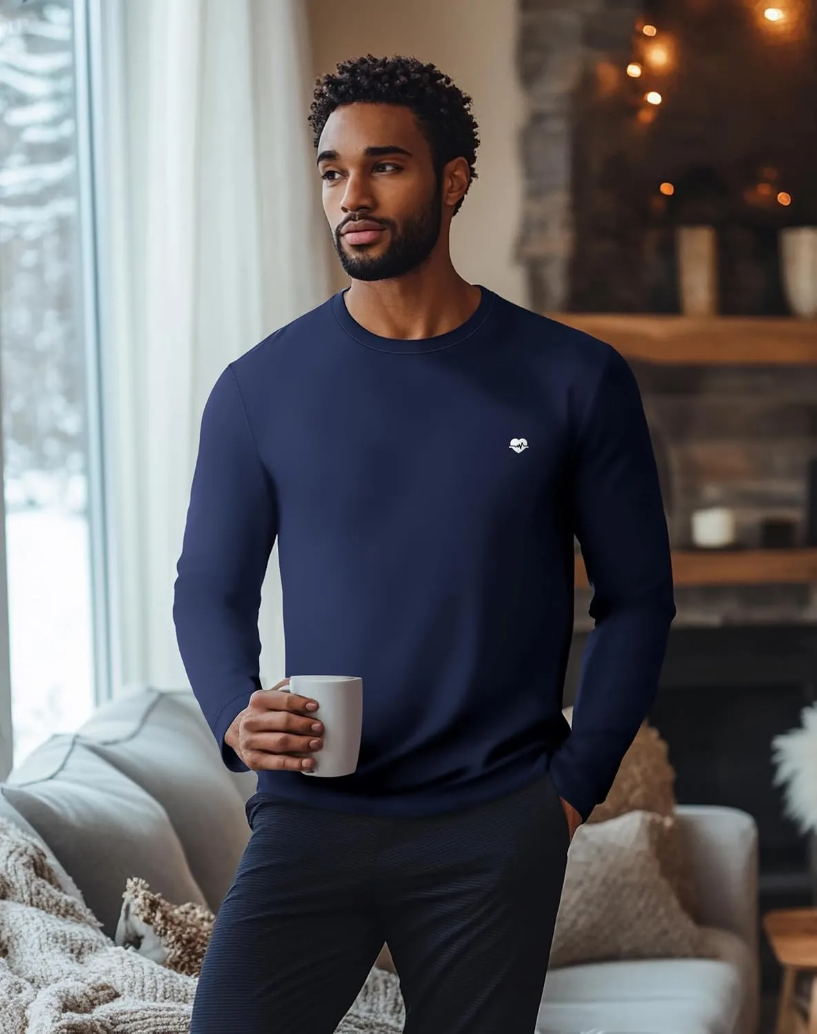 Zengjo Mens Baselayer Shirt Long Sleeve Athletic Running T Shirts Lightweight Undershirt