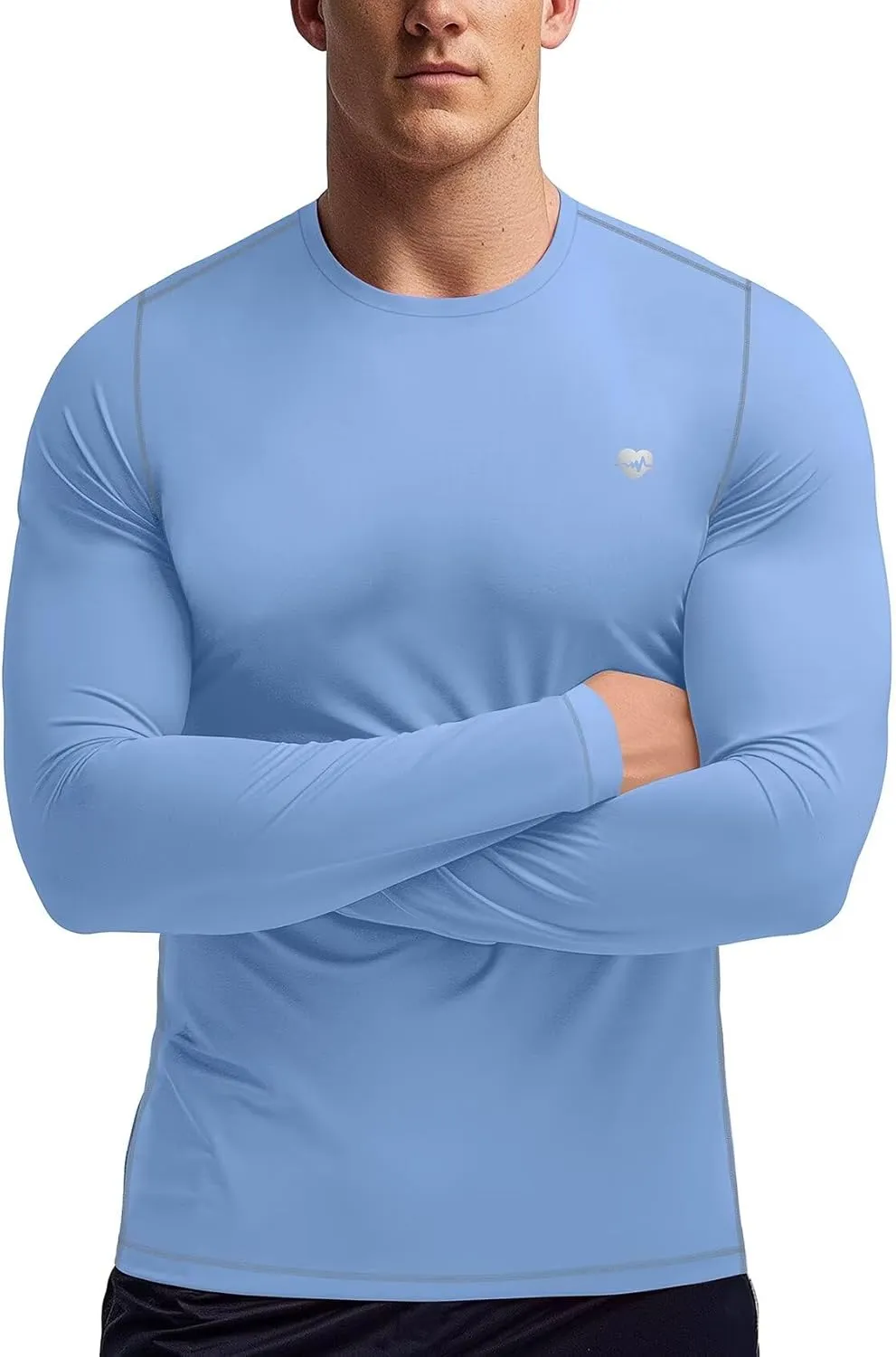 Zengjo Mens Baselayer Shirt Long Sleeve Athletic Running T Shirts Lightweight Undershirt
