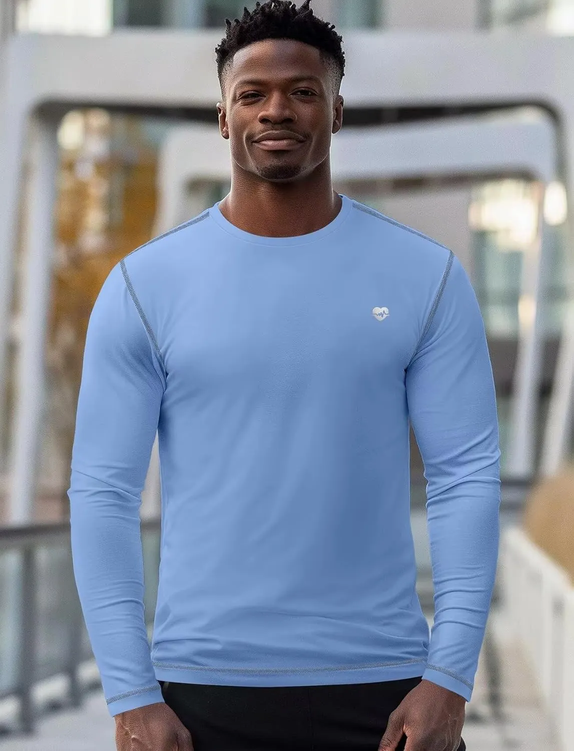 Zengjo Mens Baselayer Shirt Long Sleeve Athletic Running T Shirts Lightweight Undershirt