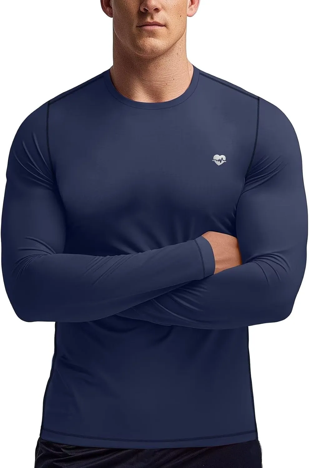 Zengjo Mens Baselayer Shirt Long Sleeve Athletic Running T Shirts Lightweight Undershirt
