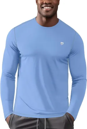 Zengjo Mens Baselayer Shirt Long Sleeve Athletic Running T Shirts Lightweight Undershirt
