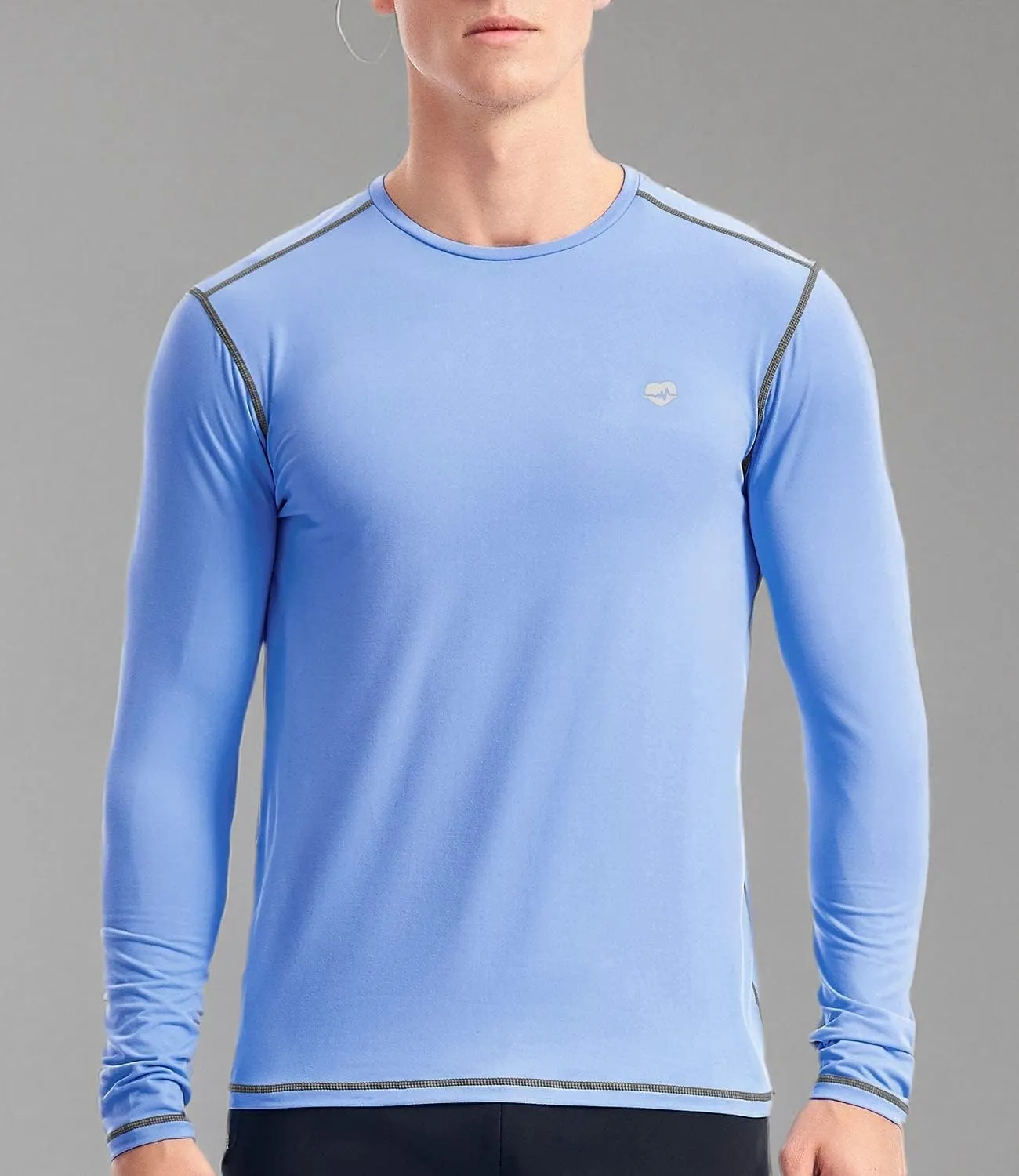 Zengjo Mens Baselayer Shirt Long Sleeve Athletic Running T Shirts Lightweight Undershirt