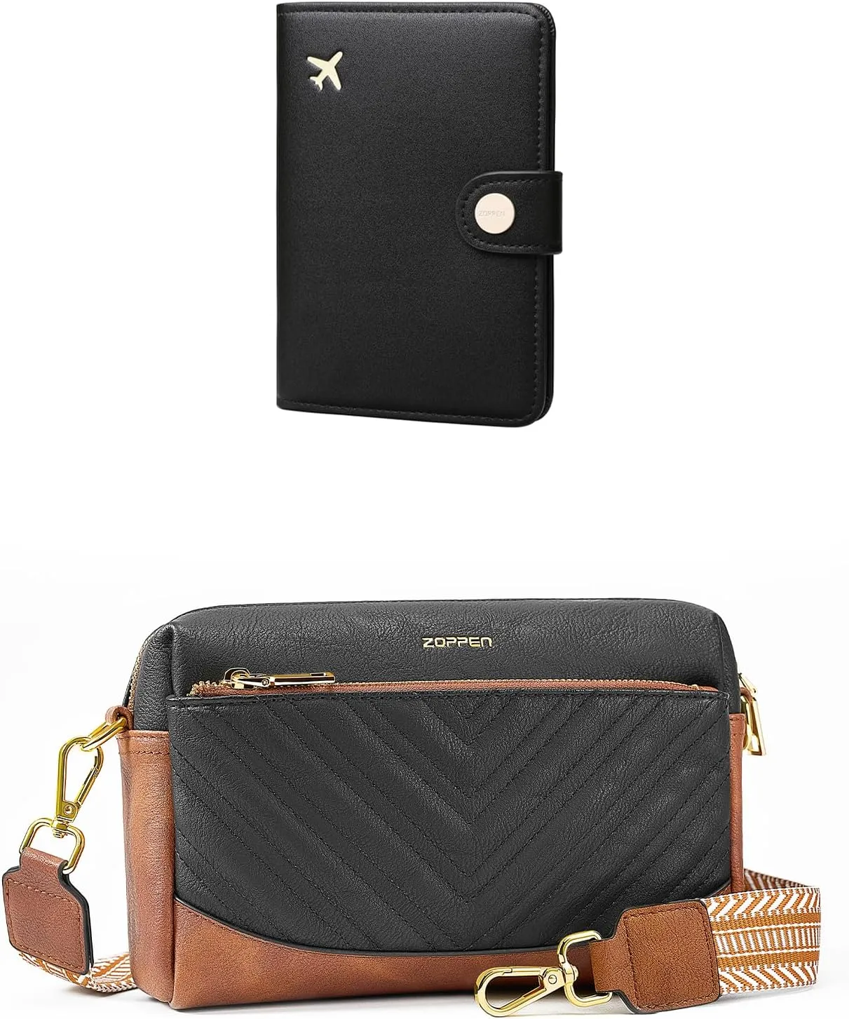 ZOPPEN Small Crossbody Bags for Women, Passport Holder for Travel